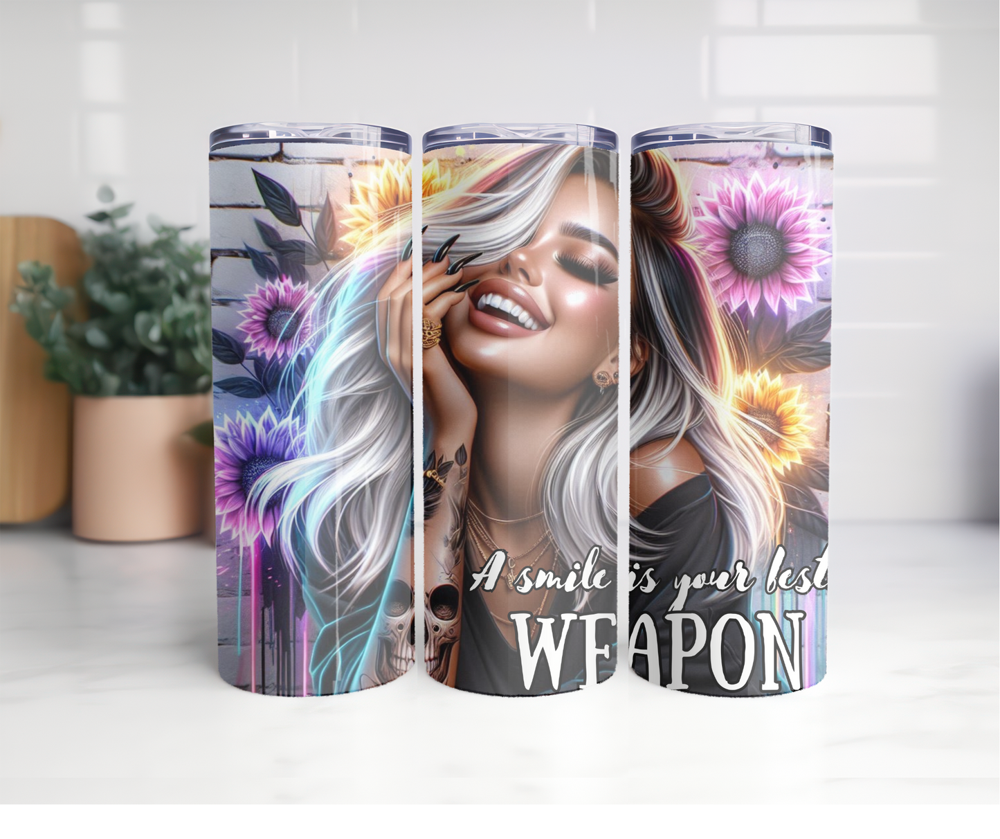 Tattoo girl 20oz stainless steel