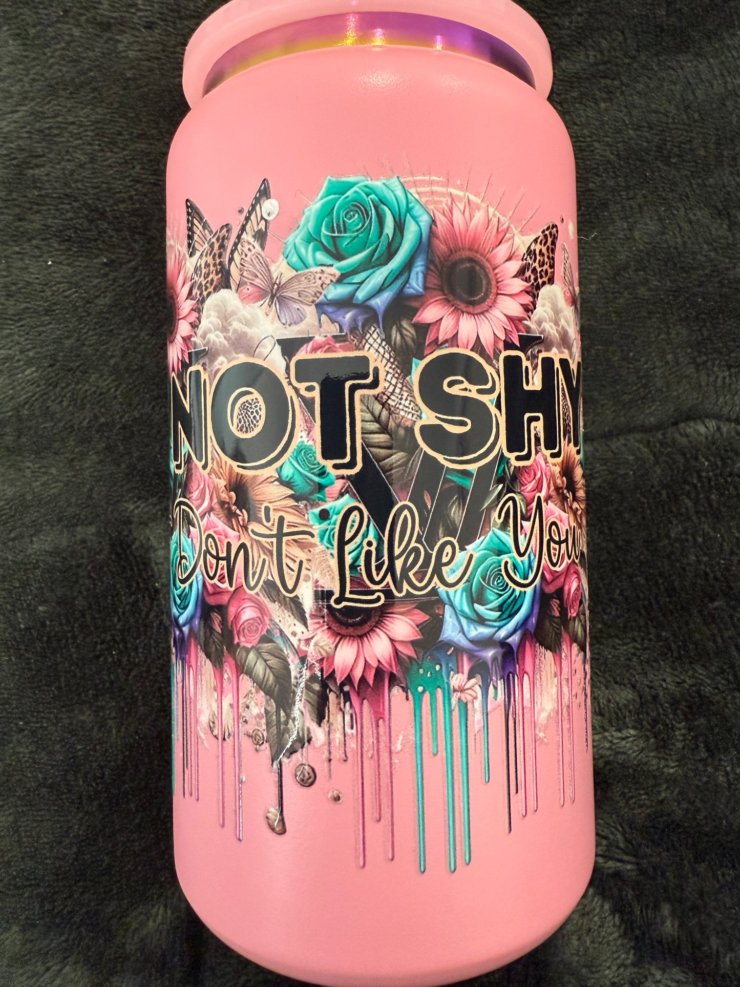I’m not shy 16oz stainless steel tumbler