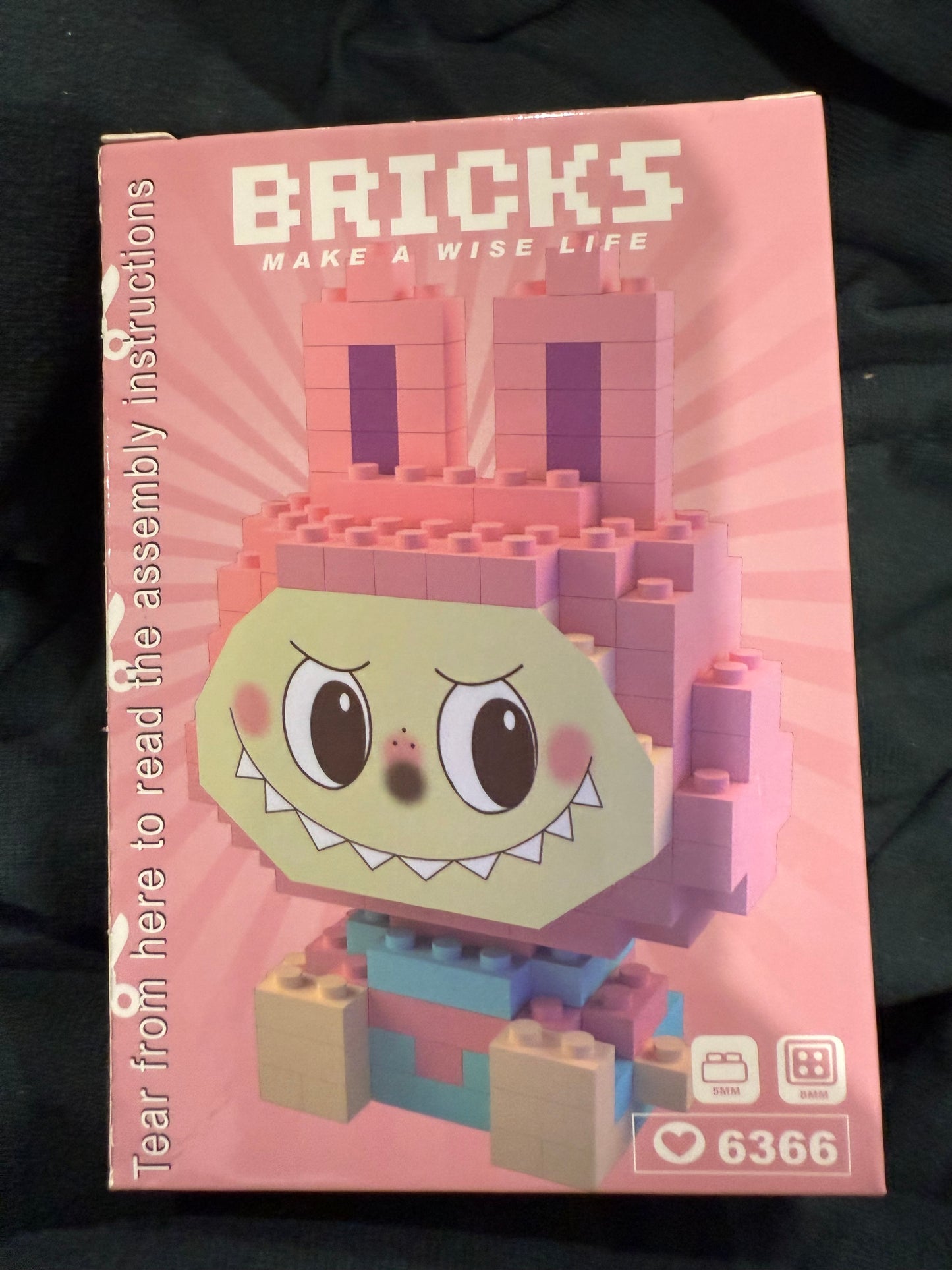Pink Labubu bricks