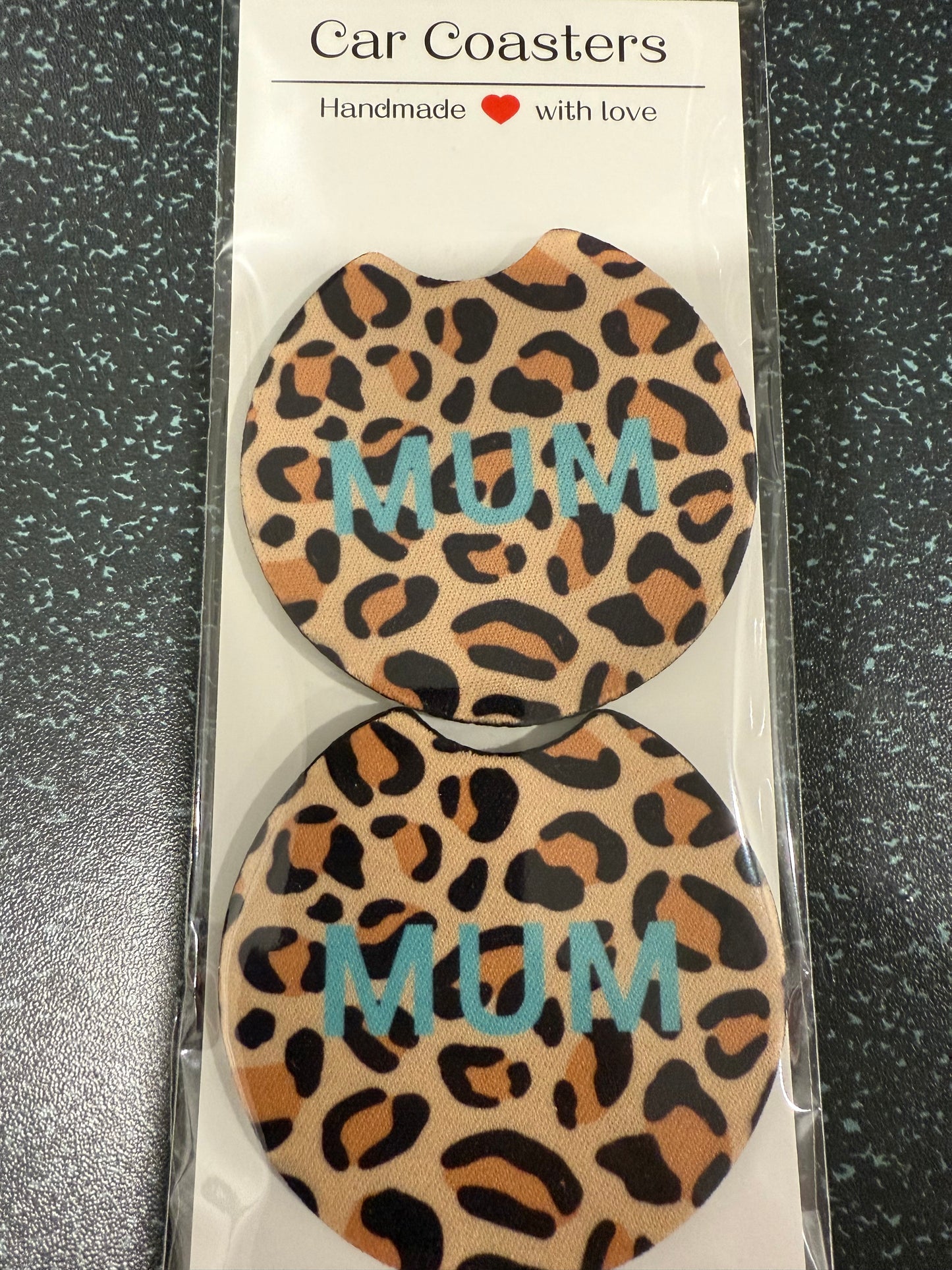 Mum leopard car coaster