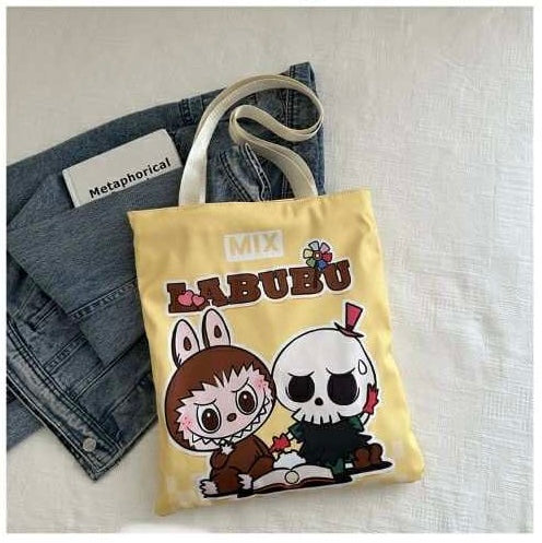 Labubu dark yellow Tote Bag