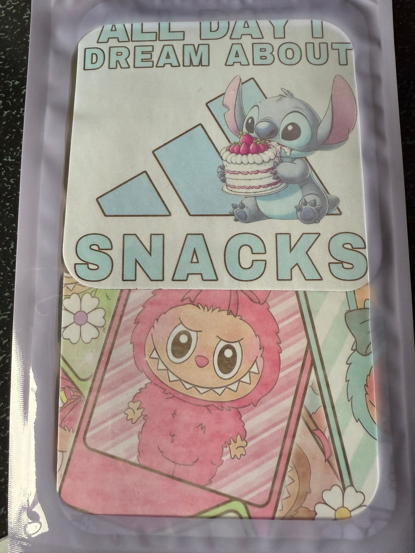 Stitch and Labubu magnets