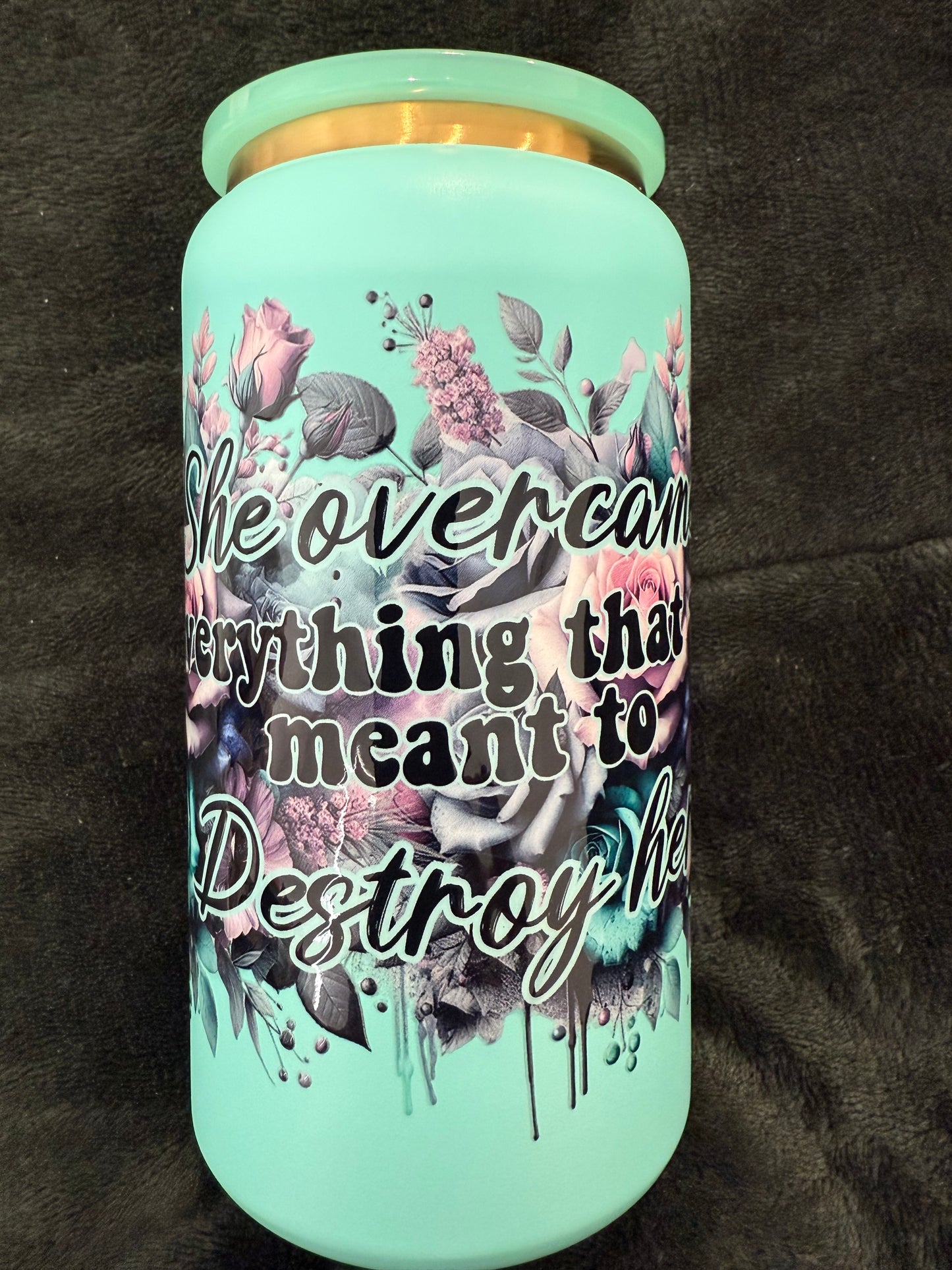 She overcame 16oz Stainless steel tumbler