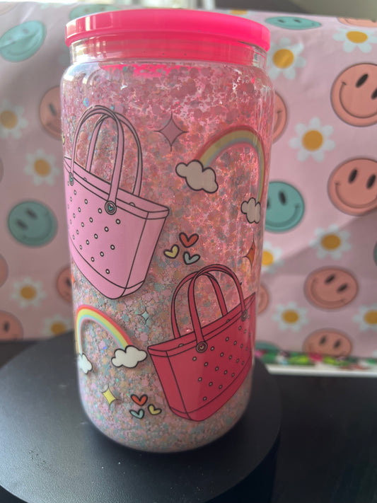 Croc bags snow globe