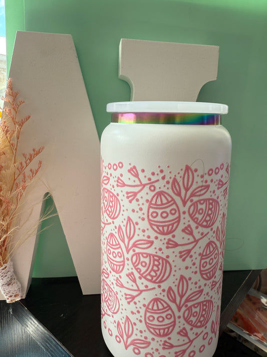 Egg print 16oz stainless steel tumbler