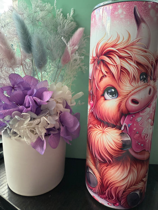 Donut Cow 20oz stainless steel tumbler