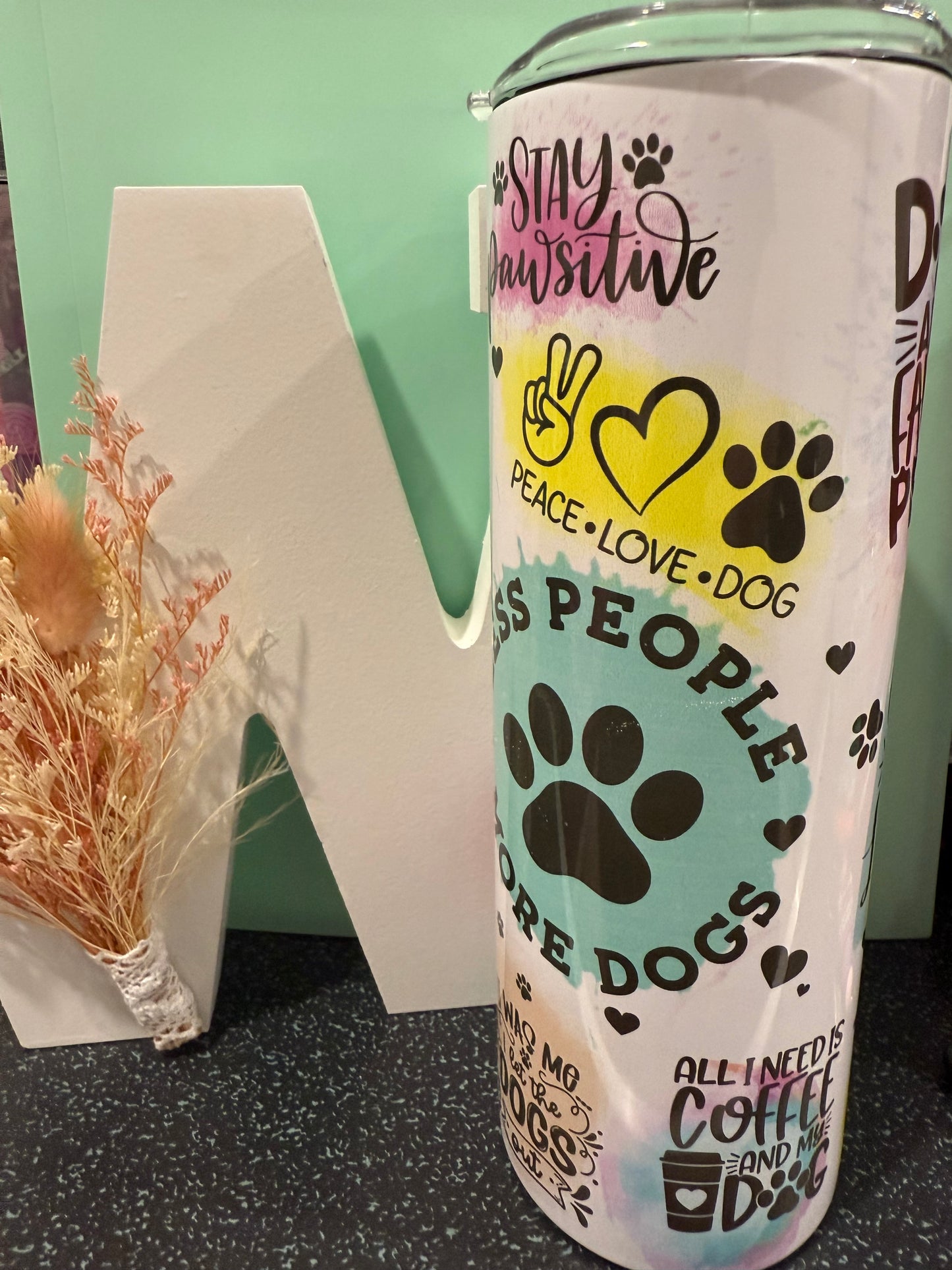 Dog love 20oz stainless steel tumbler