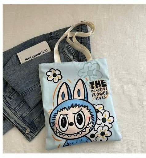 Labubu Blue tote Bag